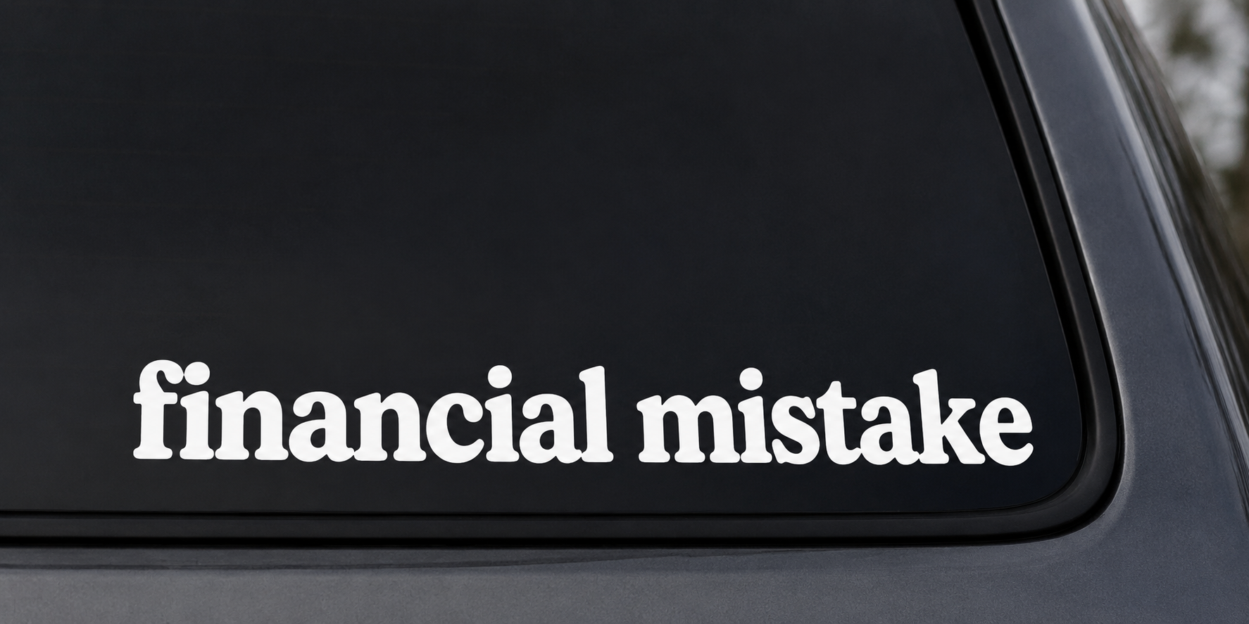 Financial Mistake Vinyl Sticker